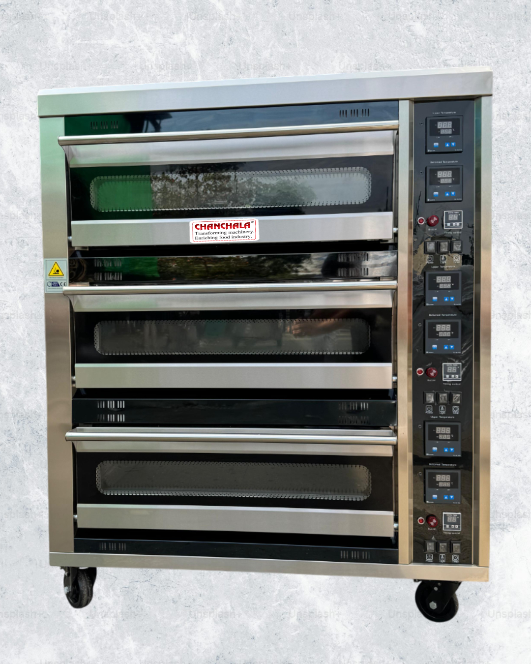 3 deck 6 tray deck oven