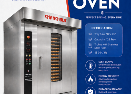 128 tray rotary oven